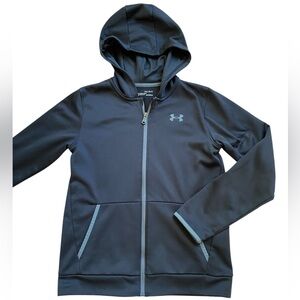Boy’s Under Armour Full Zip ColdGear Black Hoodie